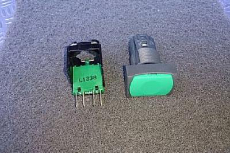 Przycisk 16 mm zielony - Tiromat 3000, Dixie